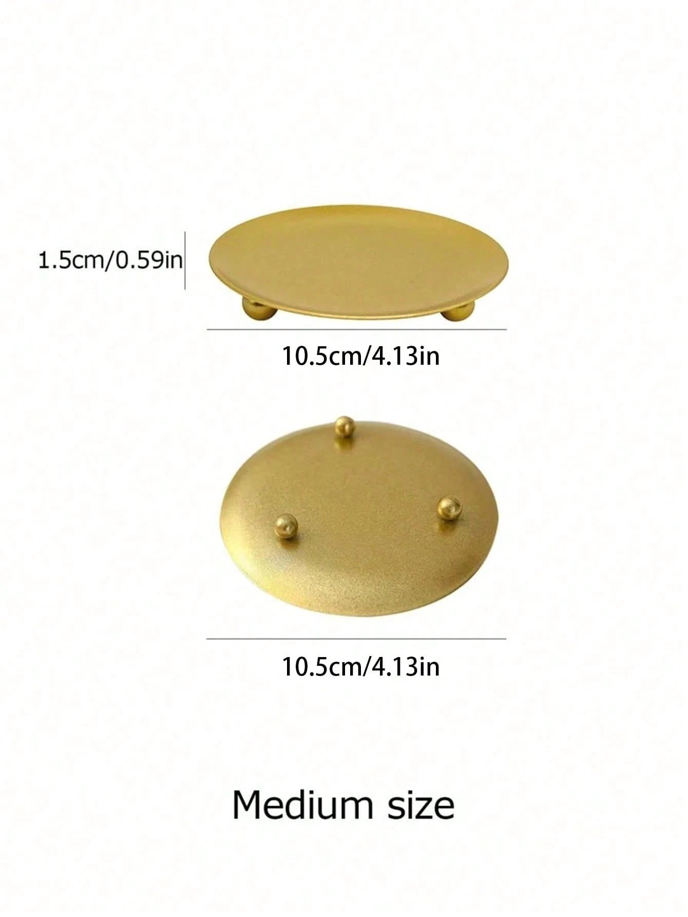 Decorative Iron Plate Candle Holder for Candles/Incense Cones