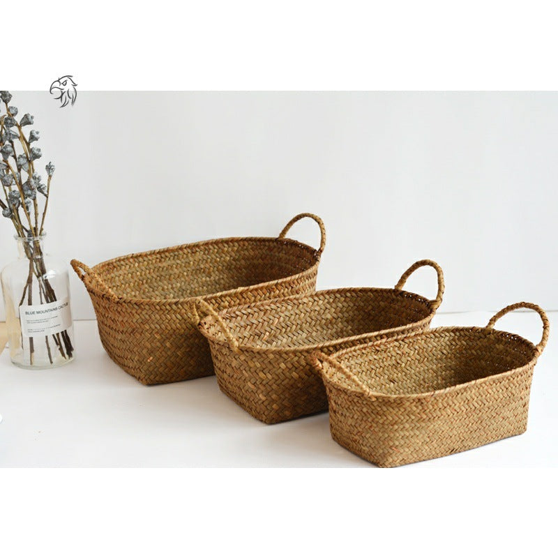 Seagrass Woven Coffee Table Basket