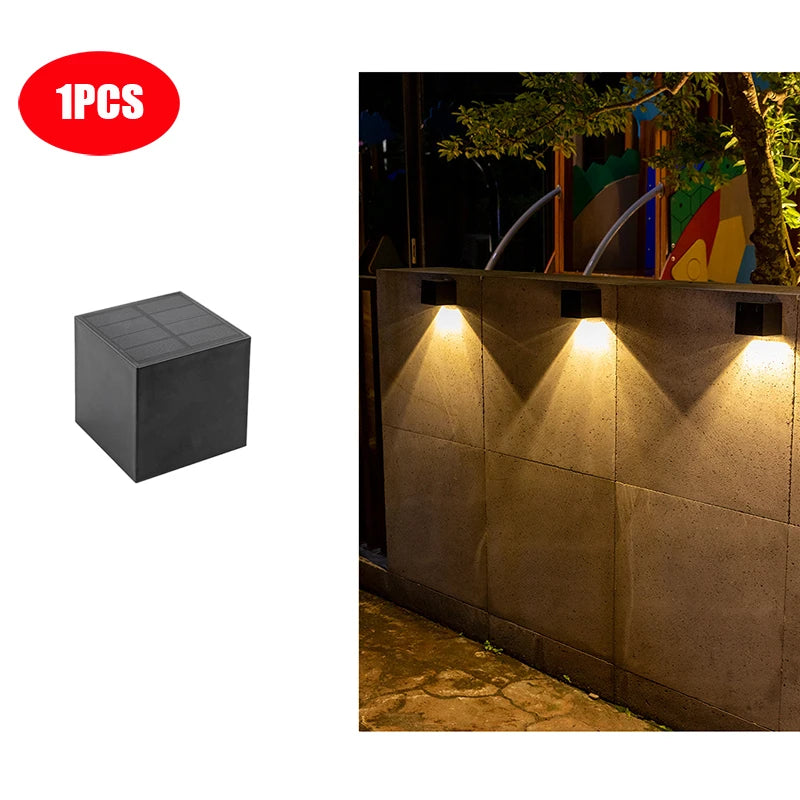 LED Solar Fence Lighting Wall
