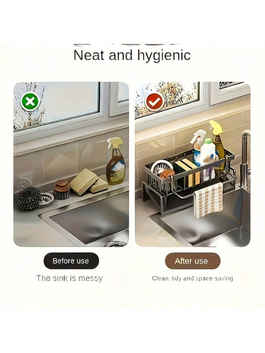 Stainless Steel Draining Kitchen Sponge Shelf