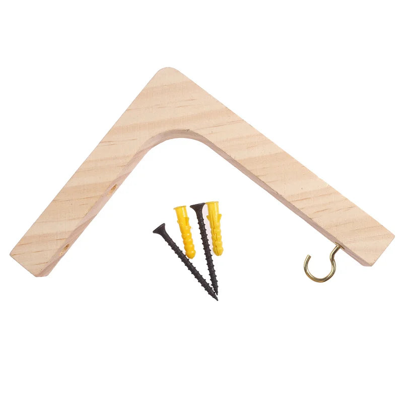 1/2Pcs Natural Wood Wall Plant Hangers Hanging Flower Pot Hook Nordic Flower Bracket for Lanterns Wind Chimes Balcony Home Decor