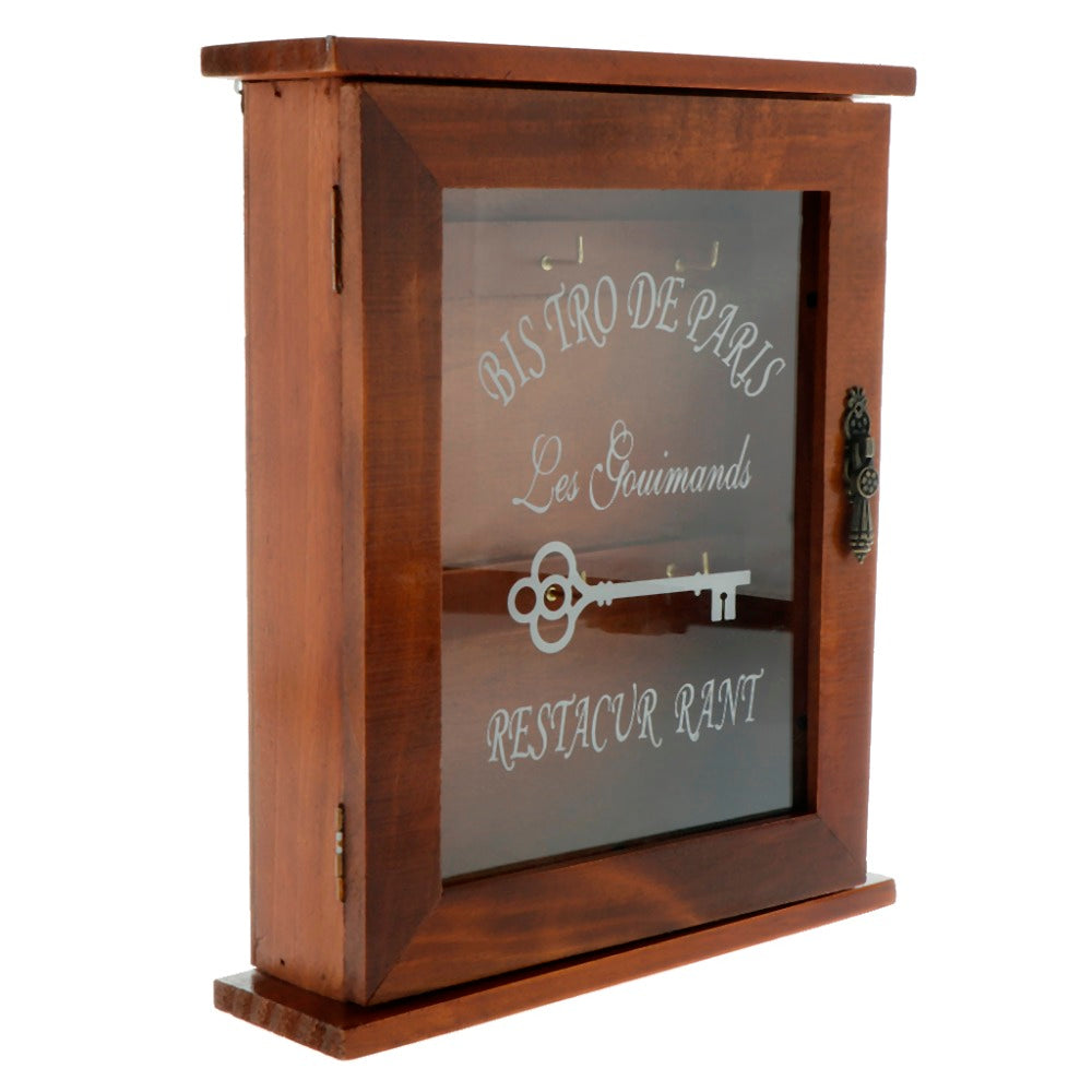 Vintage European Style Wooden Key Storage Cabinet