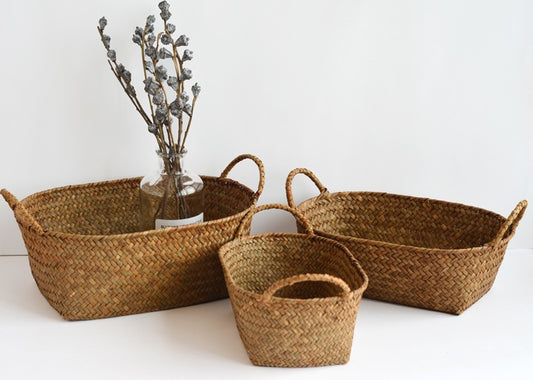 Seagrass Woven Coffee Table Basket