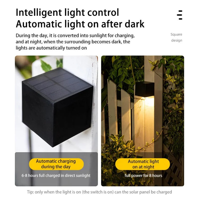 LED Solar Fence Lighting Wall