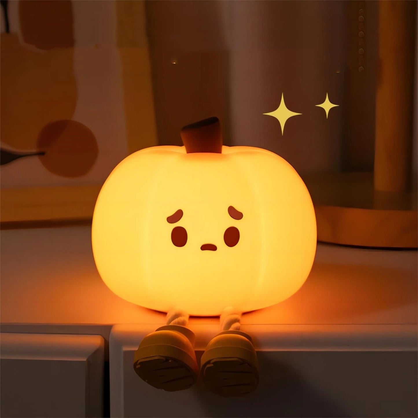 Cute Soft Silicone Pumpkin Night Light