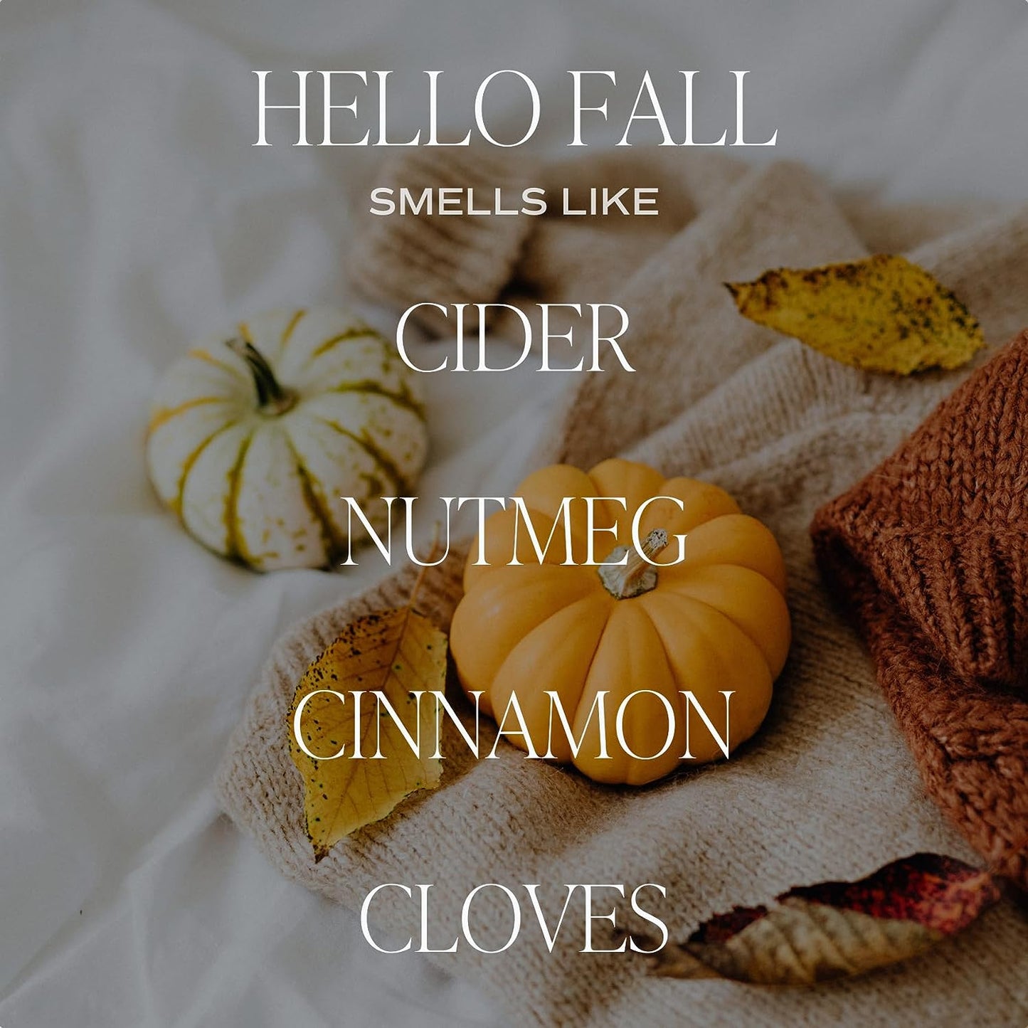 Hello Fall Candle - 100% Cotton Wick Soy Wax Candles with 40 Hour Burn Time - Made in the USA- Women Owned - 9Oz