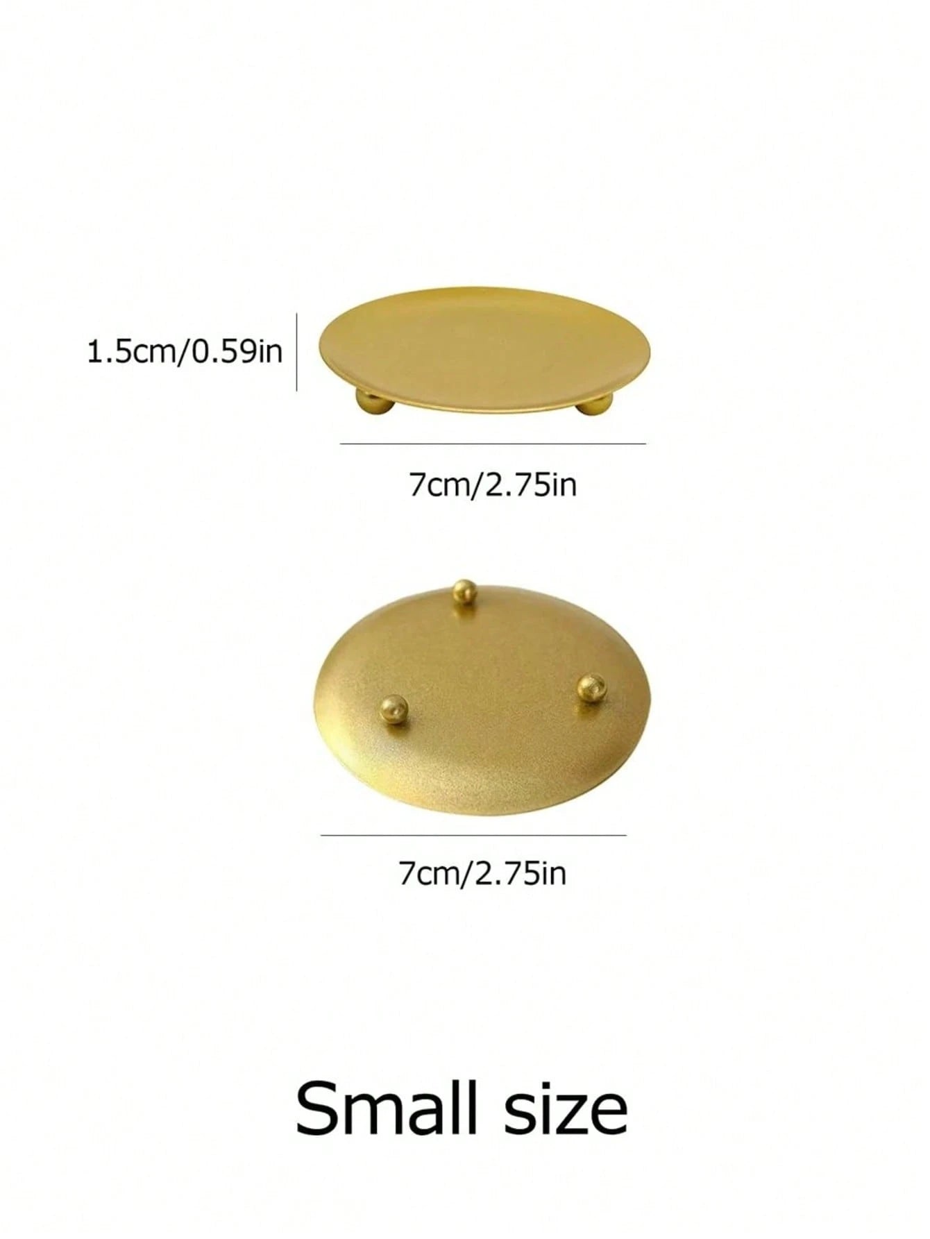 Decorative Iron Plate Candle Holder for Candles/Incense Cones