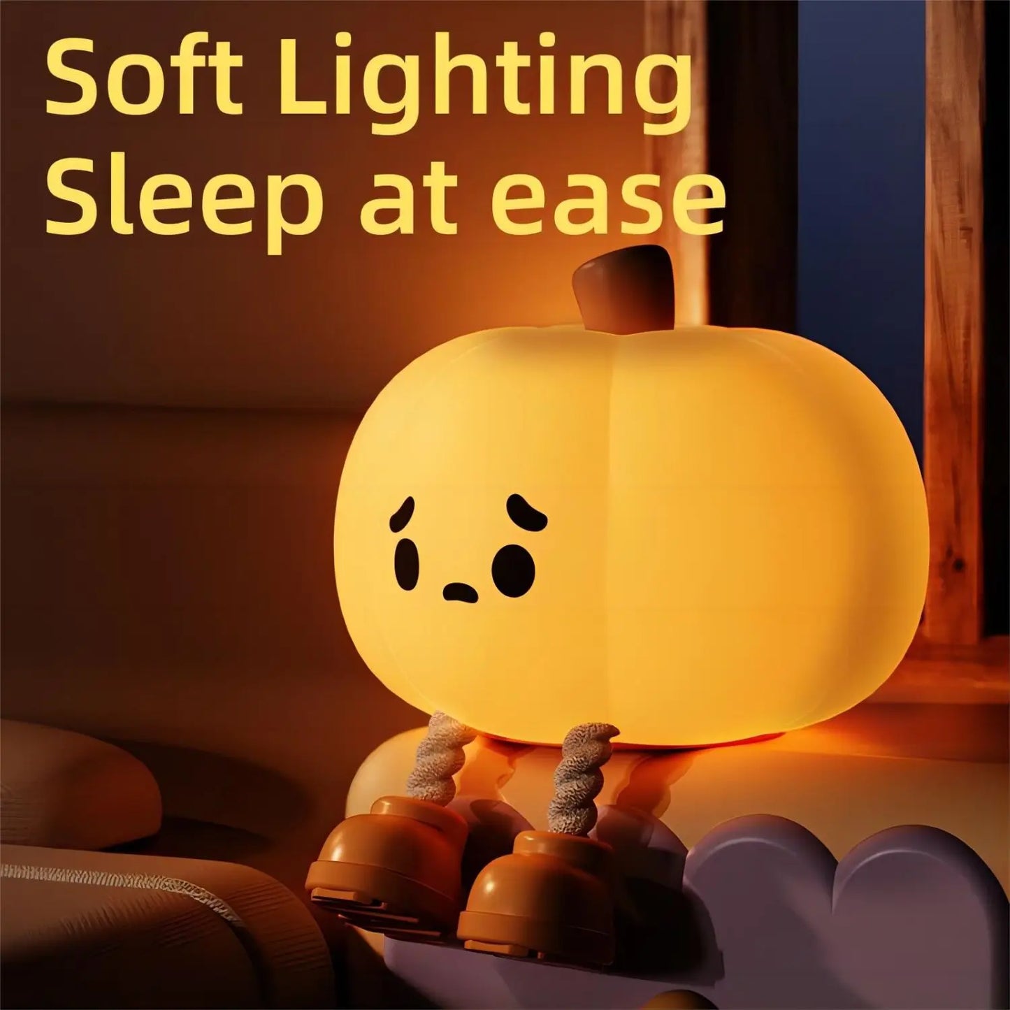 Cute Soft Silicone Pumpkin Night Light