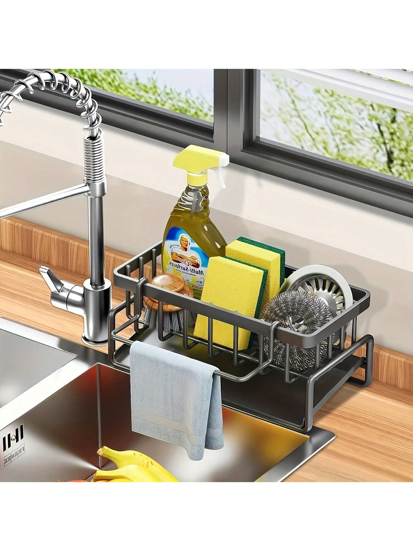 Stainless Steel Draining Kitchen Sponge Shelf