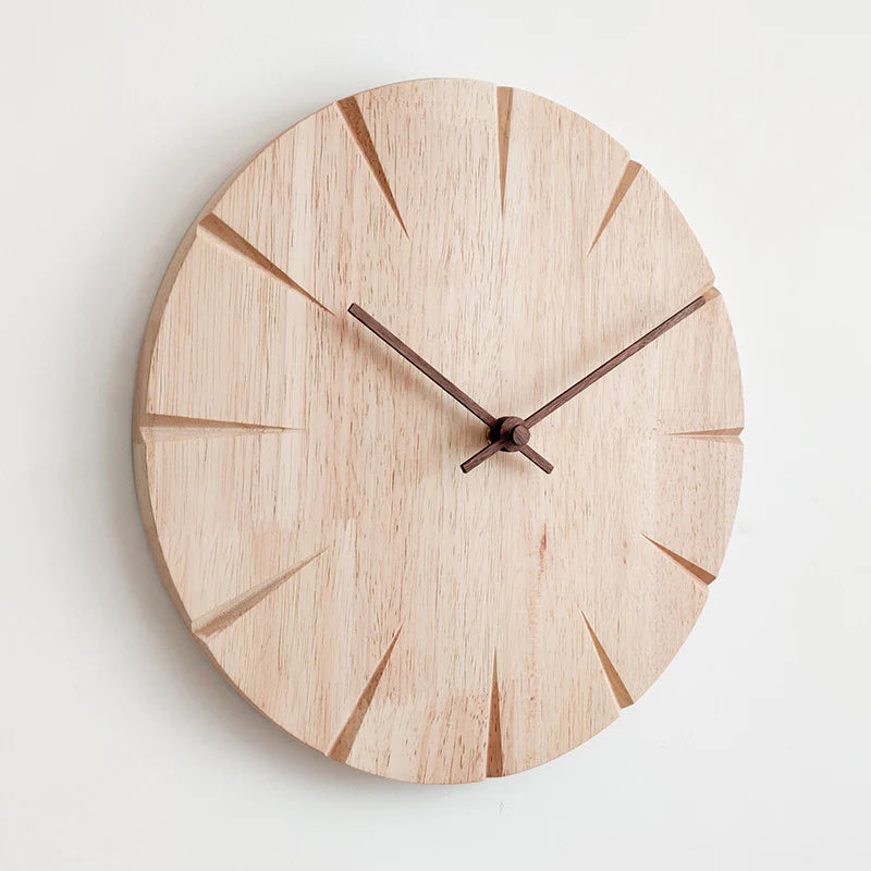 Natural Wooden Wall Clock