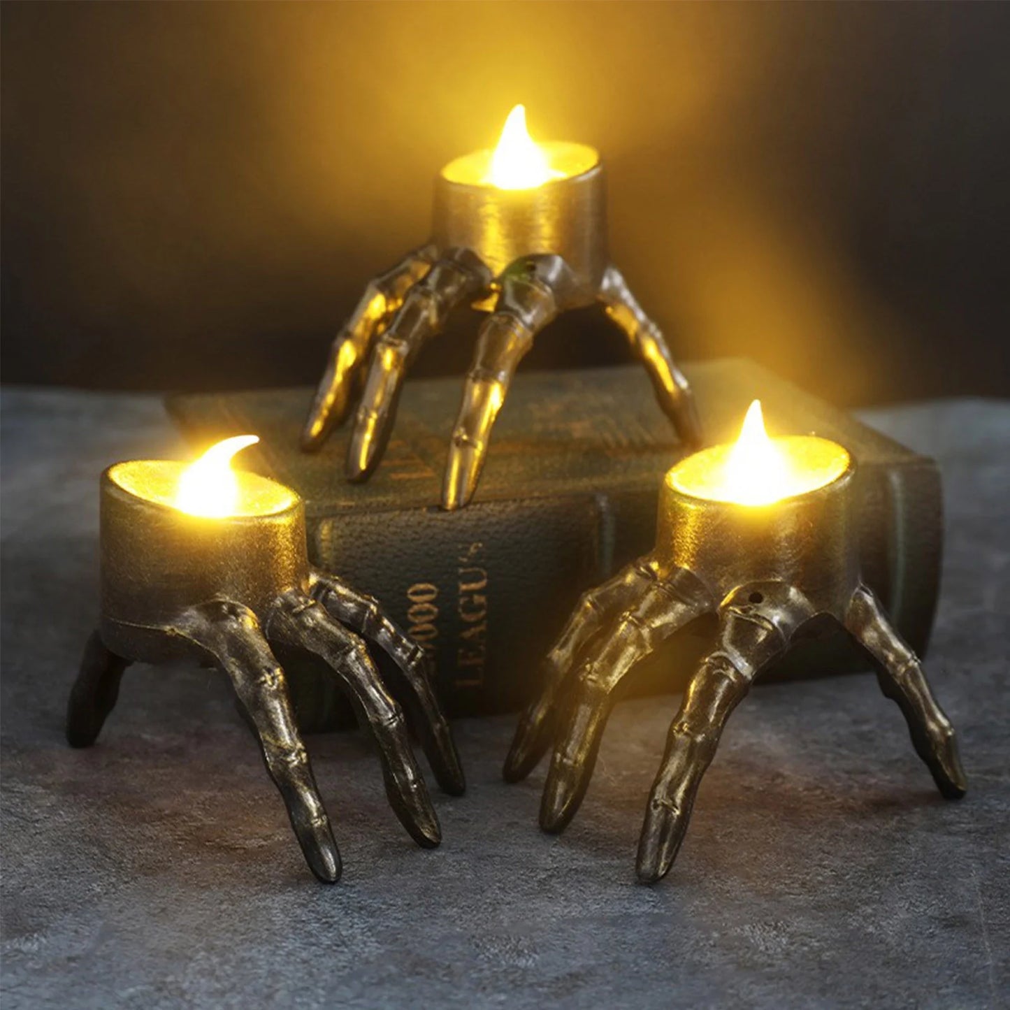 LED Spooky Skeleton Hand Candle