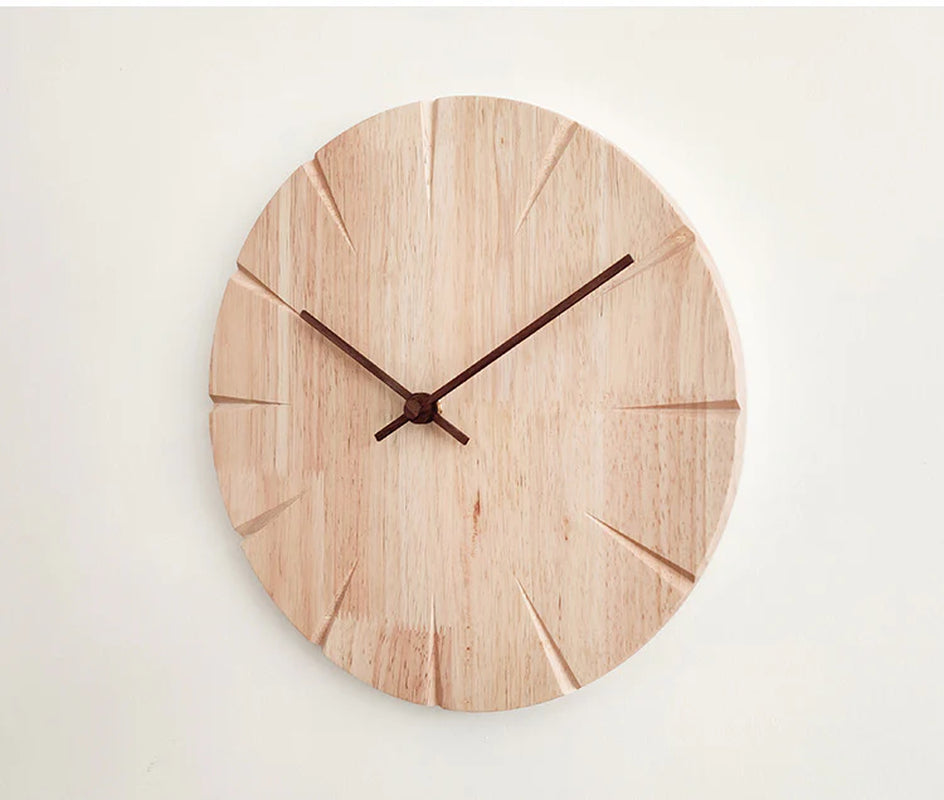 Natural Wooden Wall Clock