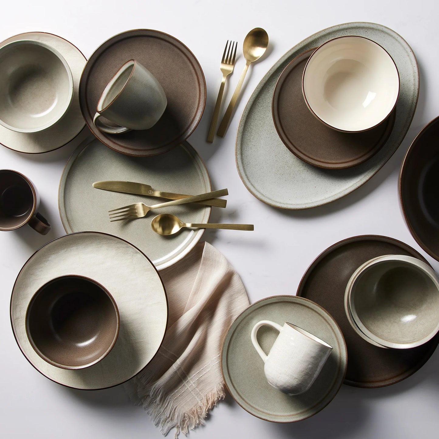 Stoneware Cream Murphy 12PC Dinnerware Set