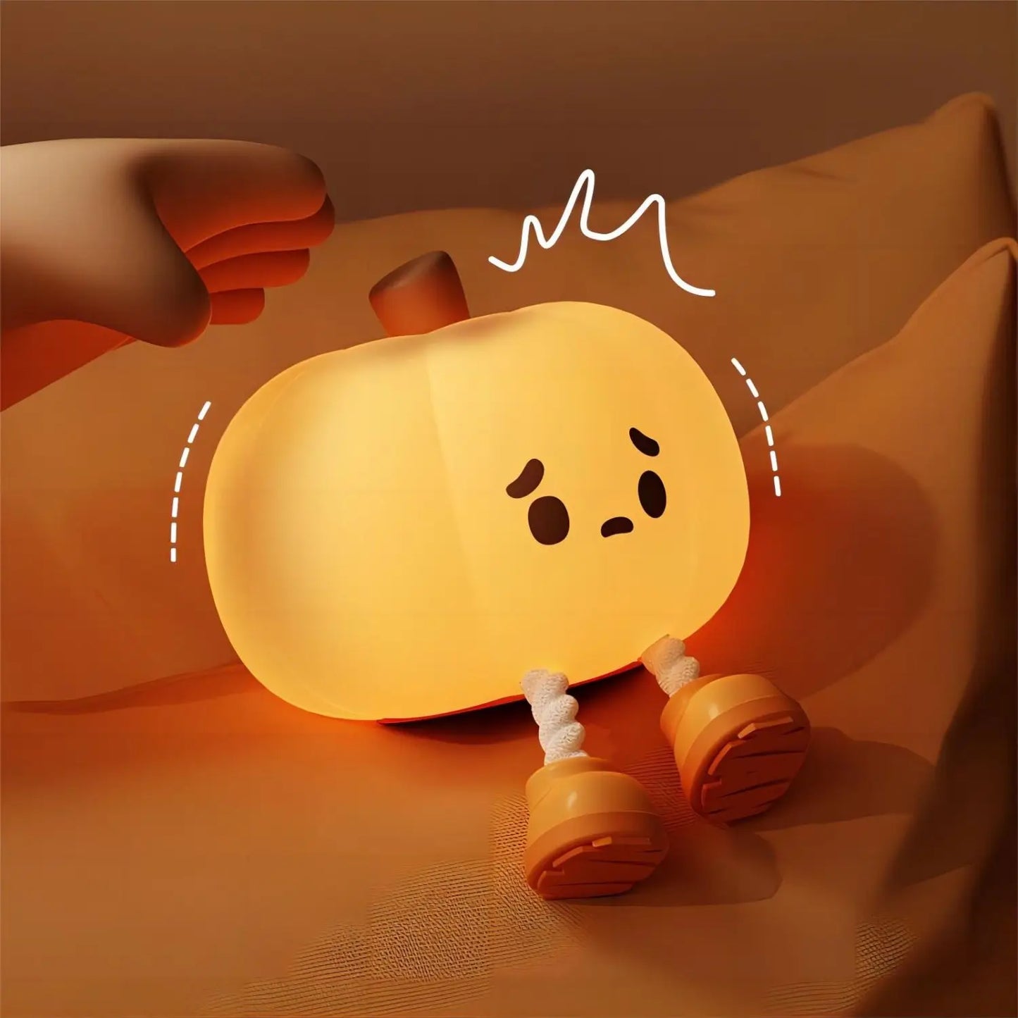 Cute Soft Silicone Pumpkin Night Light
