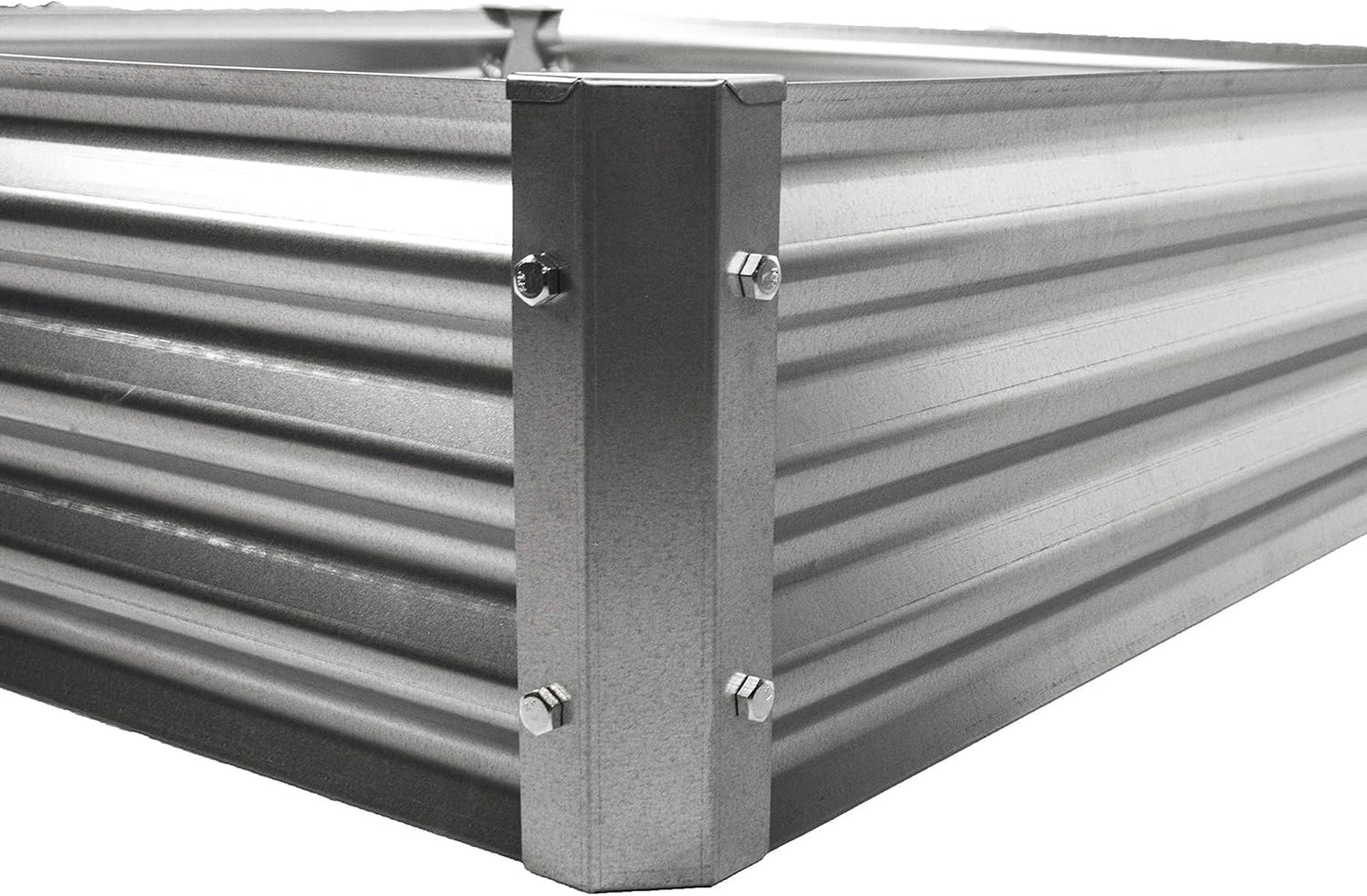 906542 Corrugated Raised Garden Bed, Silver