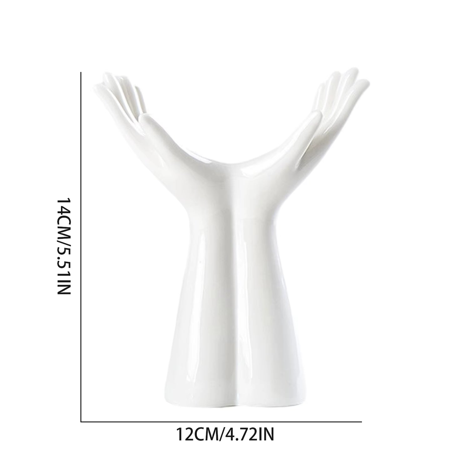 Nordic Hand-Shaped Ceramic Vase - Modern Flower Decor for Stylish Home & Office Tabletop