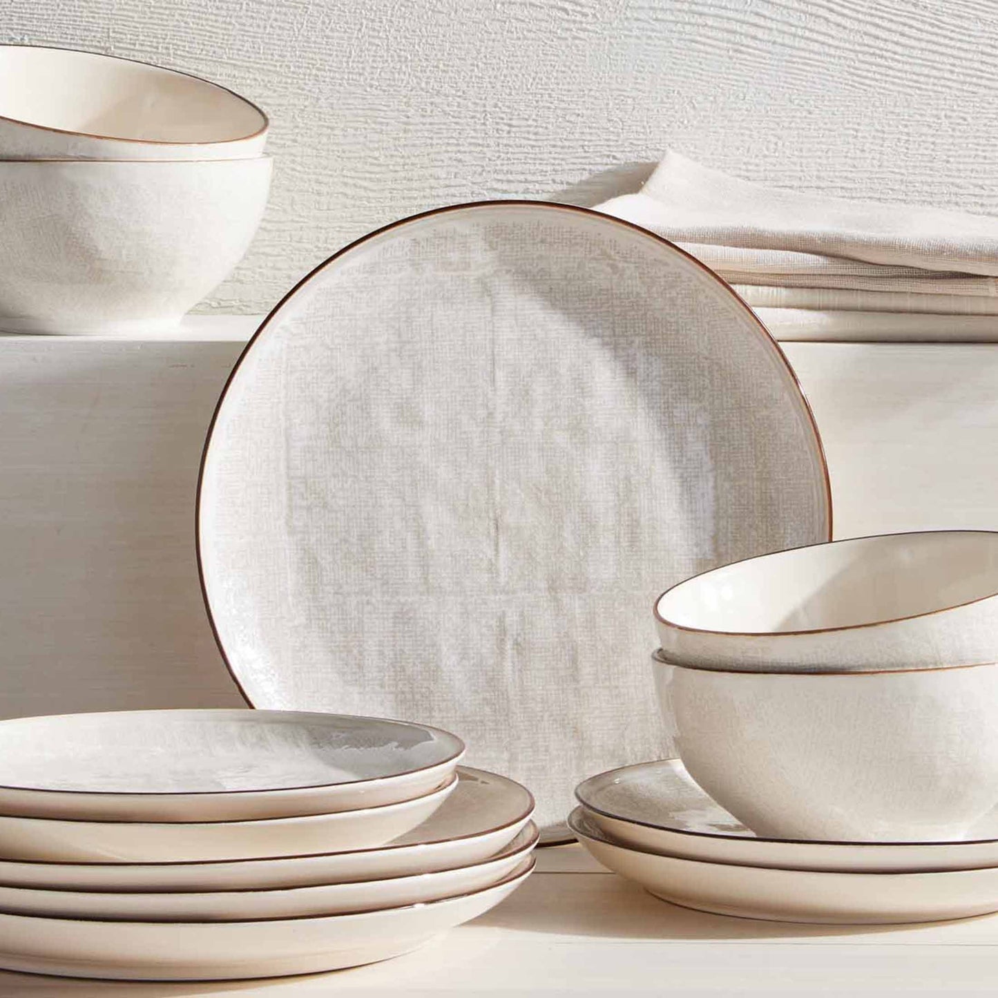Stoneware Cream Murphy 12PC Dinnerware Set