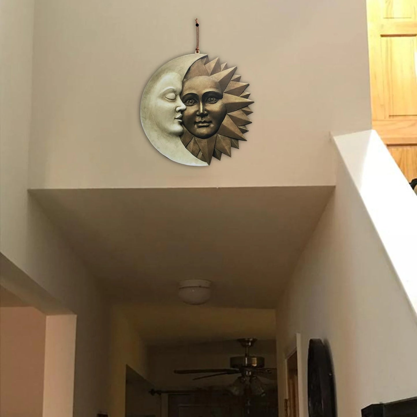 Design Celestial Sun and Moon Wall Sculpture