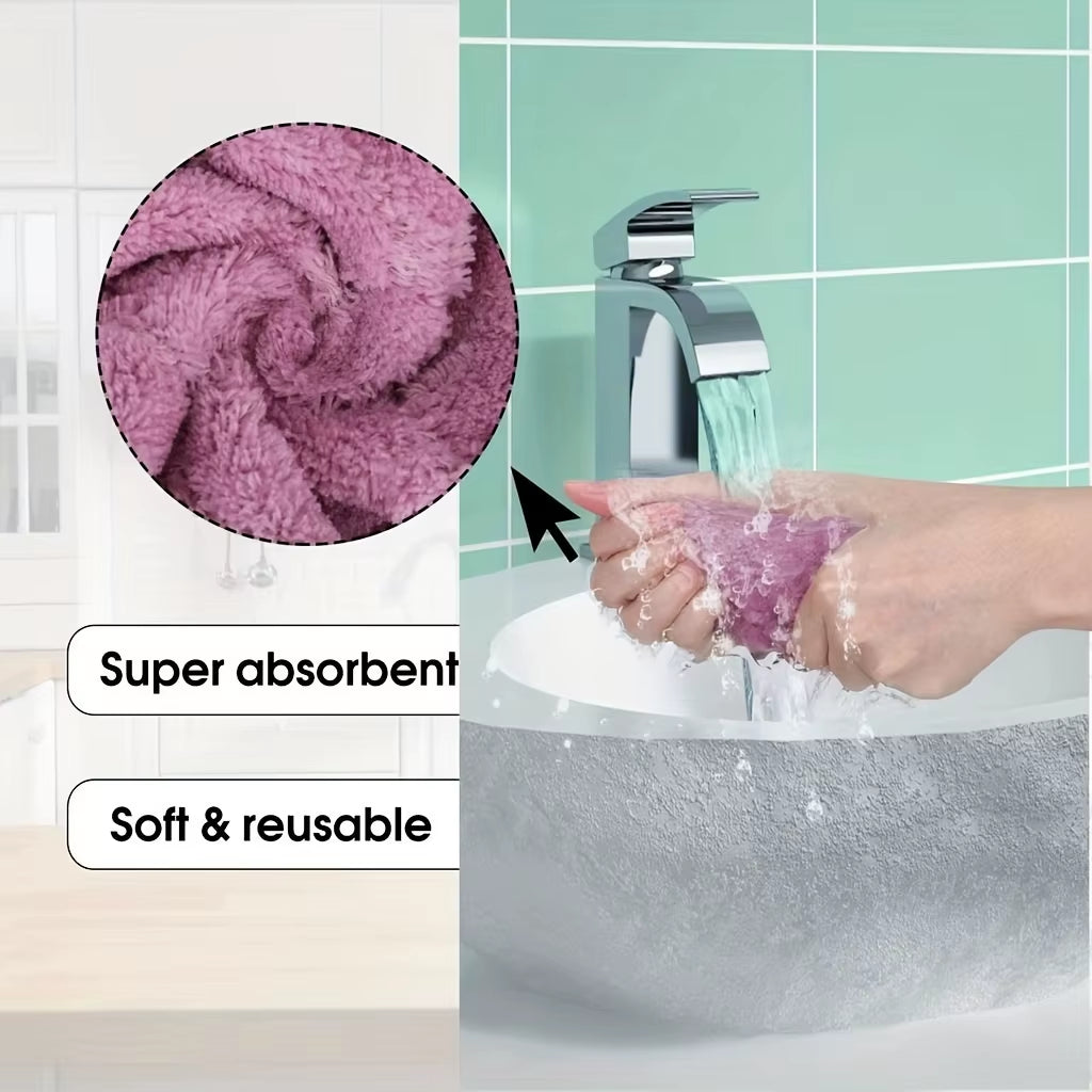 Set Of 10 Reusable Microfiber Dish towel - Lint Free & Durable