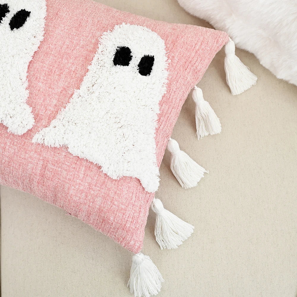 Too Cute To Spook! Pink Cute Ghost Pillowcase