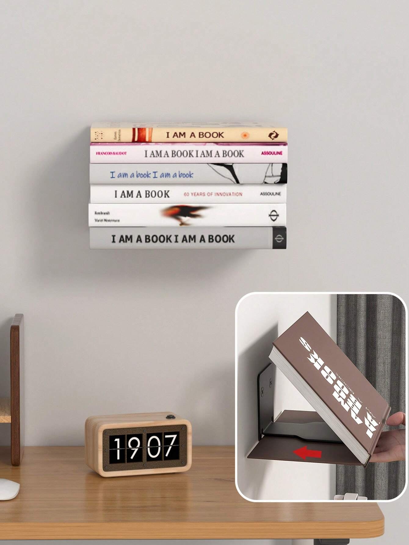 Floating Hidden Bookshelf Shelf