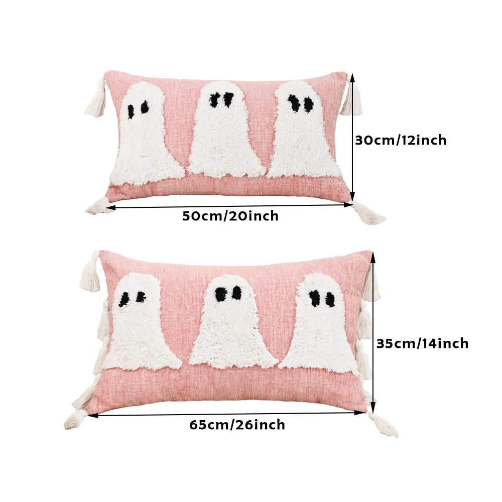 Too Cute To Spook! Pink Cute Ghost Pillowcase