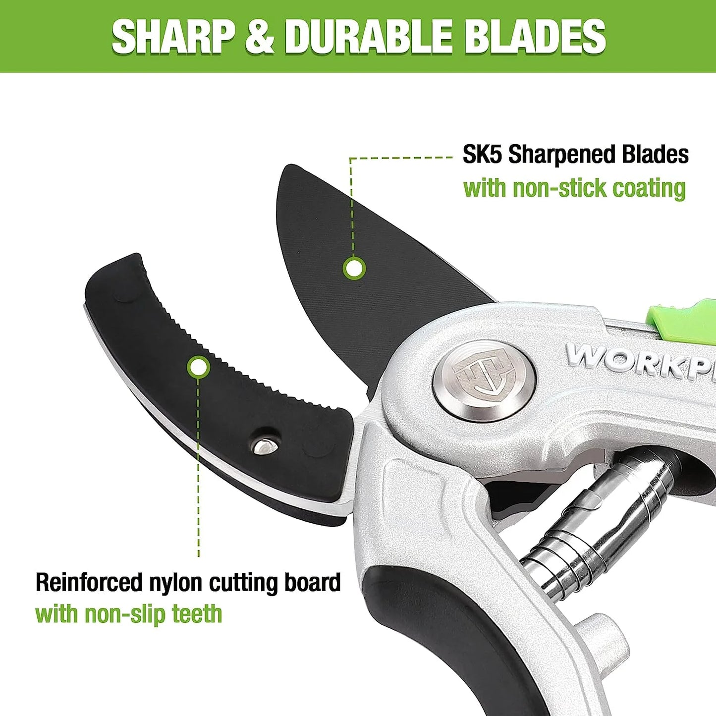 Heavy Duty Garden Anvil Pruning Shears with Ergonomically Design Handle Labor-Saving