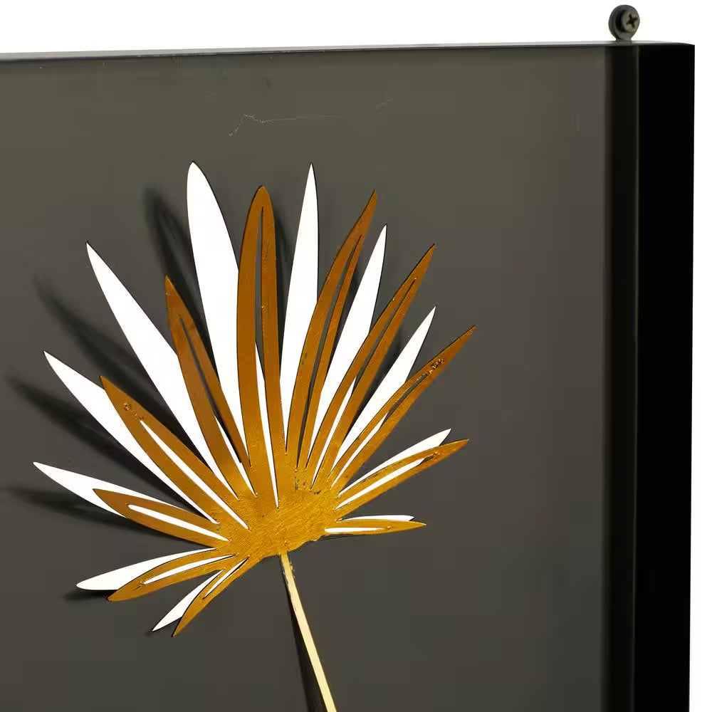 Gold Metal Contemporary Wall Decor (Set of 9)