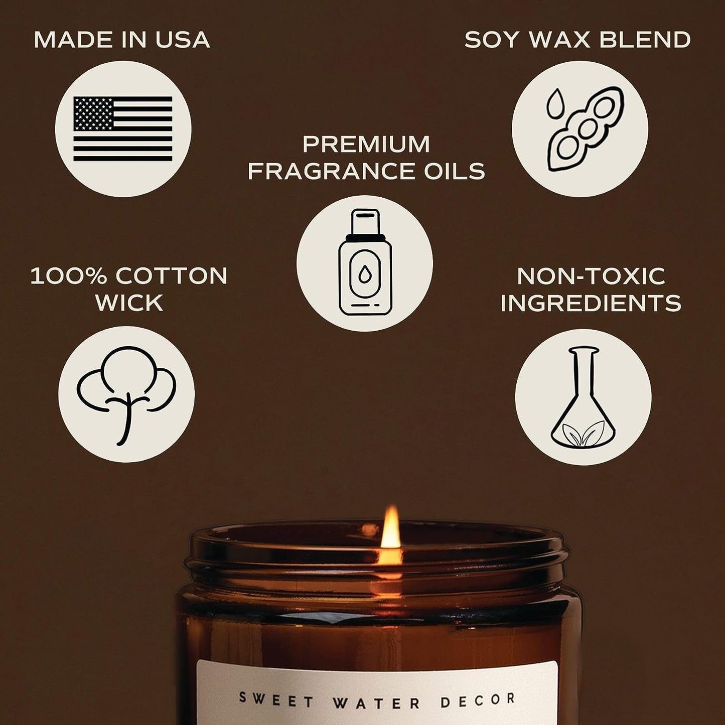 Hello Fall Candle - 100% Cotton Wick Soy Wax Candles with 40 Hour Burn Time - Made in the USA- Women Owned - 9Oz