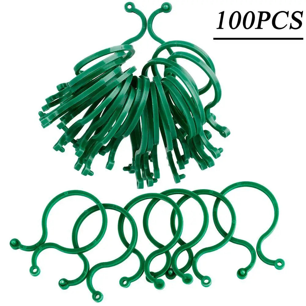 Garden Clips Trellis for Upright Growth of Vines and Vegetables - Available in 50 or 100 Pieces, Ideal for Tomato Plant Support and Accessories