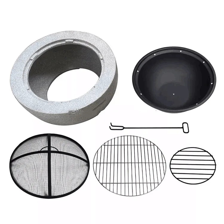 Concrete Tabletop Gas Fire Pit