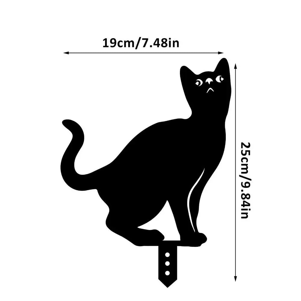 Adorable Outdoor Garden Decorative Cat silhouette Stakes