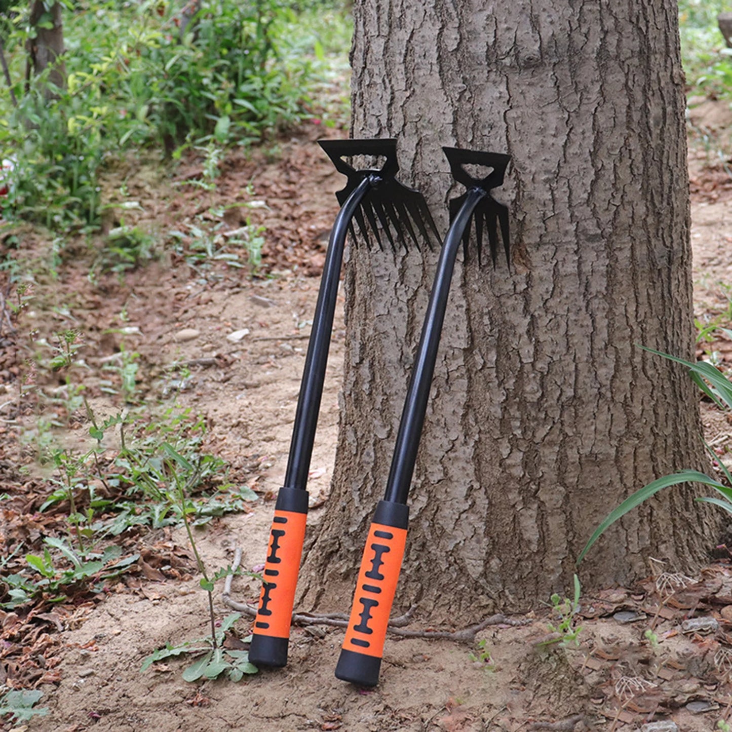 2 in 1 Garden Rake Stainless Tool for Weeding