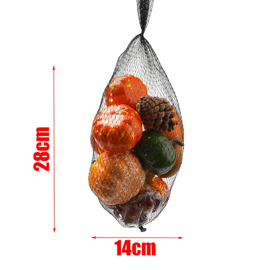 50 Pcs Mini Pumpkin, Gourd, Acorn, Berries, Leaf Fall Harvest Decorations