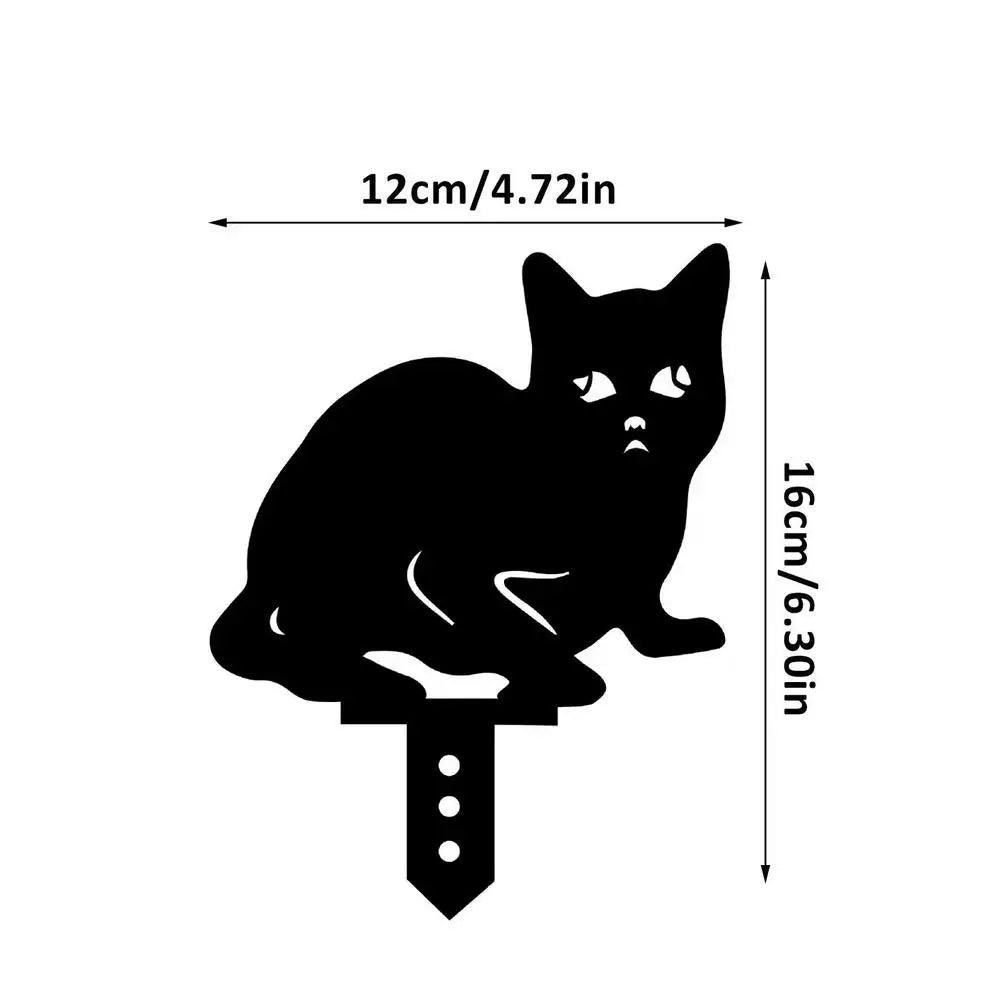 Adorable Outdoor Garden Decorative Cat silhouette Stakes