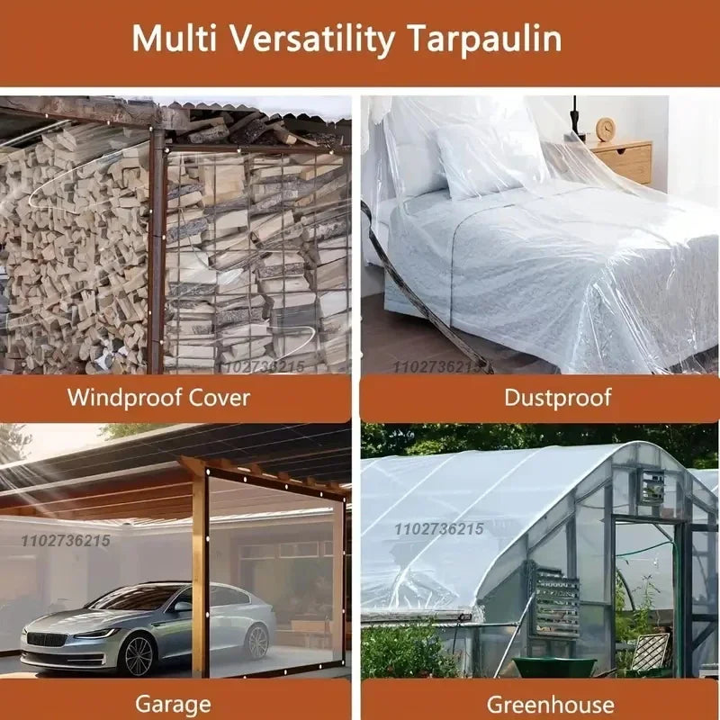 Transparent Waterproof Plastic Gardening Shelter Film 2x3M for Terrace Succulents and Balcony Awnings