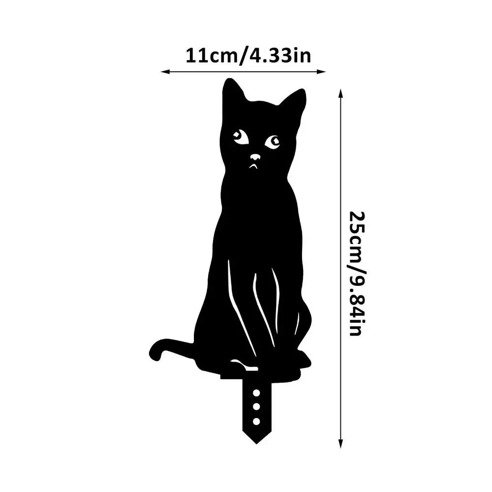 Adorable Outdoor Garden Decorative Cat silhouette Stakes