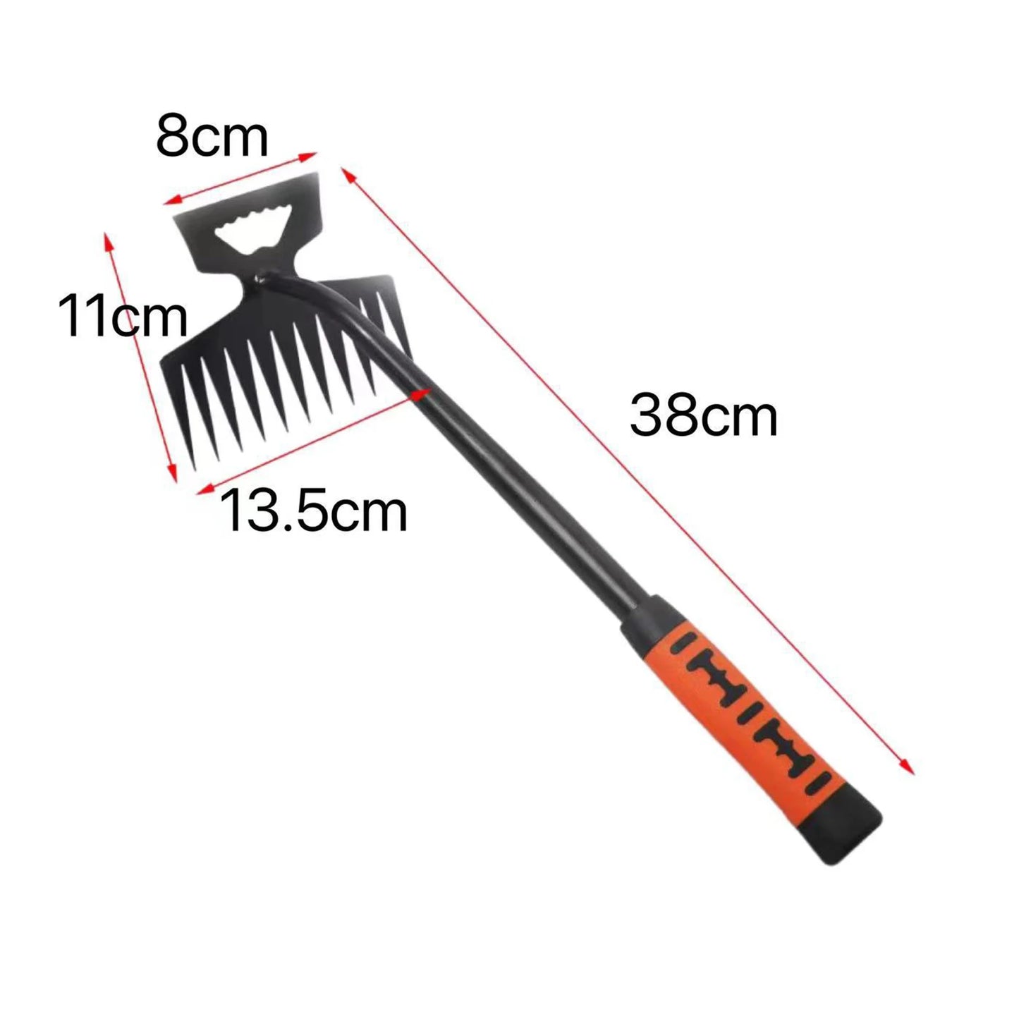 2 in 1 Garden Rake Stainless Tool for Weeding