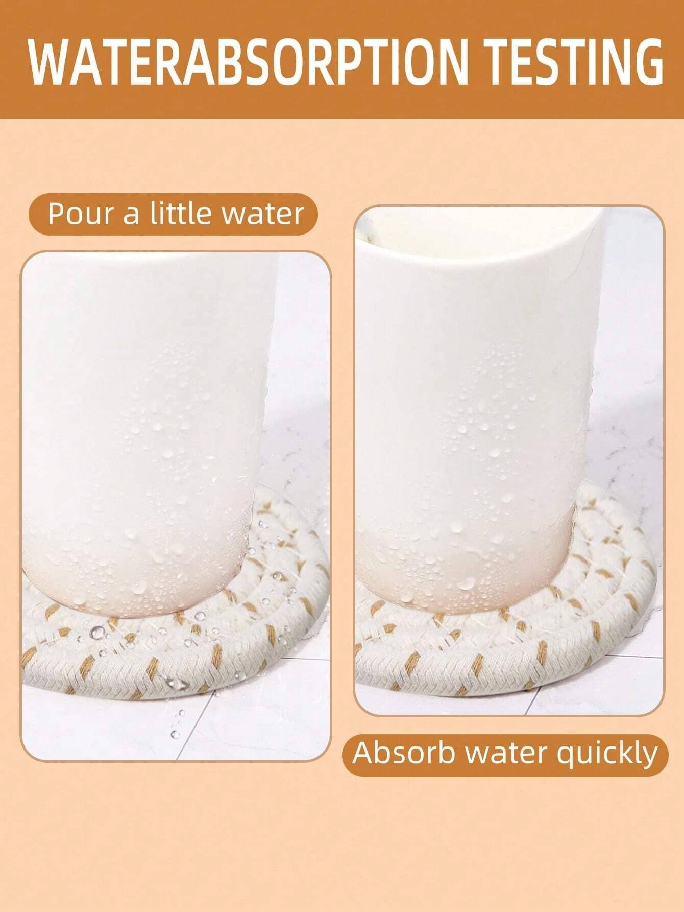 8Pcs Minimalist Table Woven Coasters