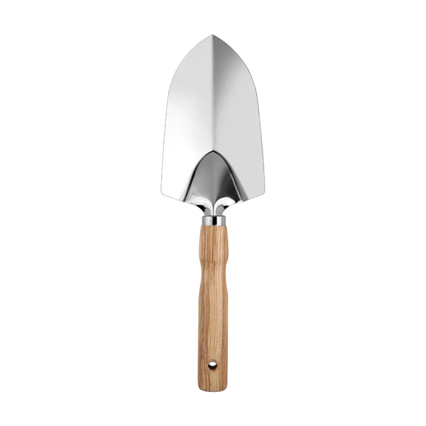 Home and Garden Outdoor Equipment Wooden Handle Stainless Steel Garden Planting Tools for Growing Vegetables Growing Flowers and Pulling Weeds Household Sharp Shovel Rake