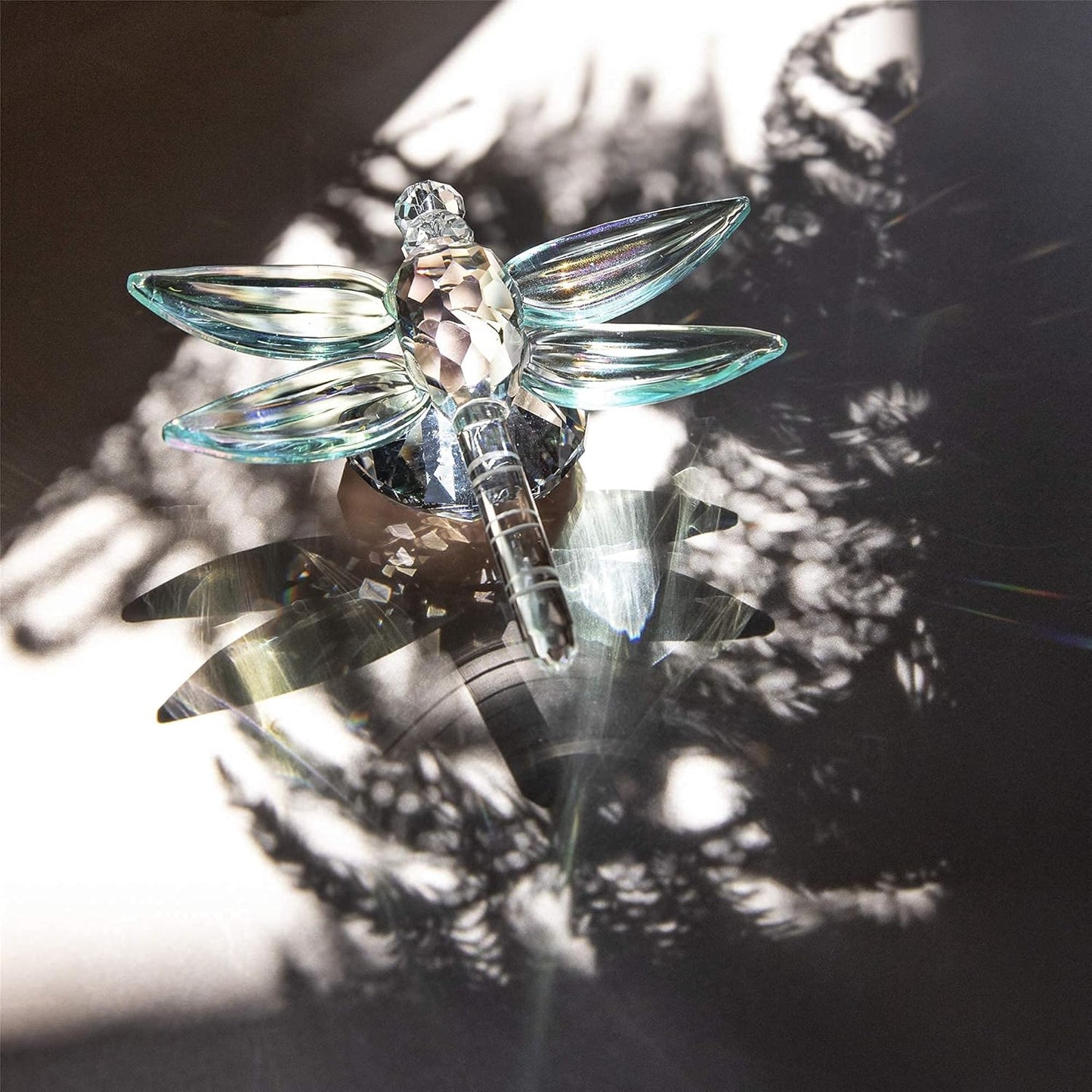 Crystal Dragonfly Figurine Glass Animal Figurines Collectibles Home Decor Paperweight