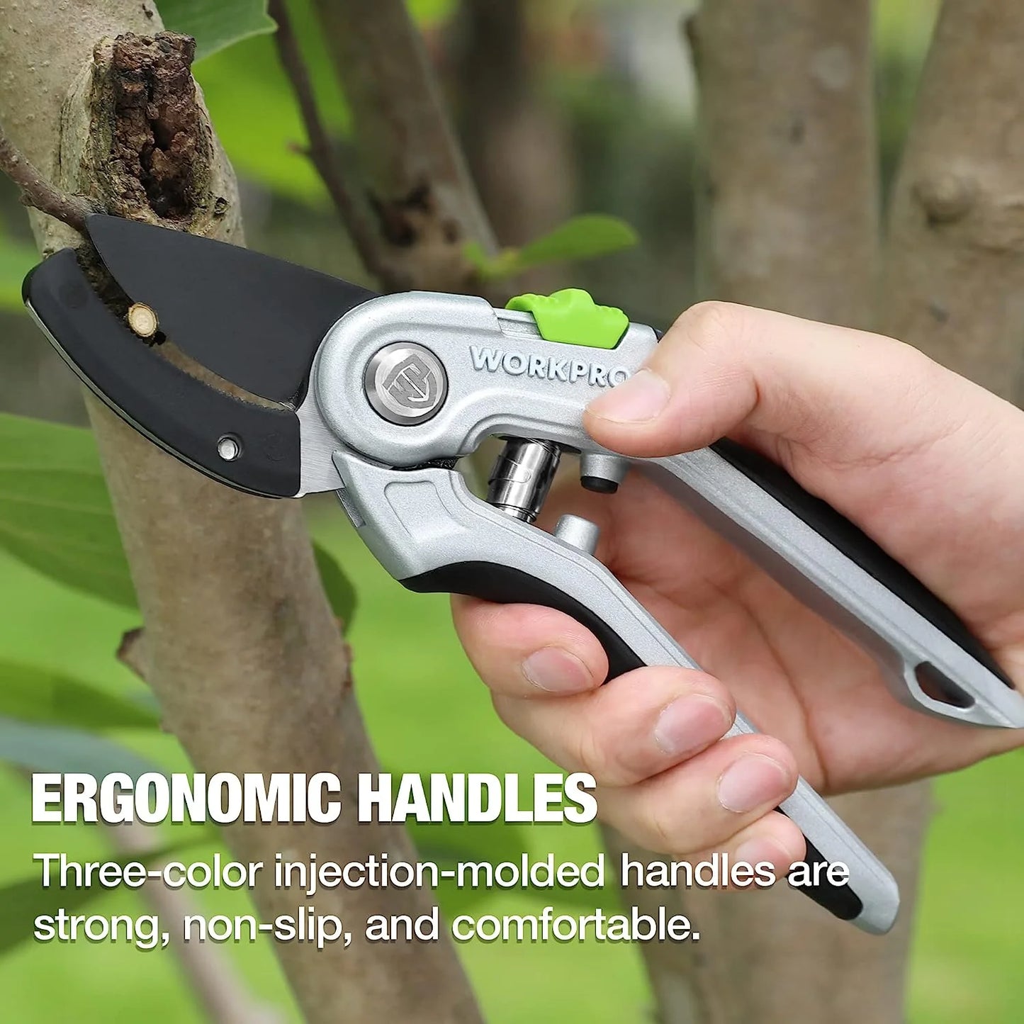 Heavy Duty Garden Anvil Pruning Shears with Ergonomically Design Handle Labor-Saving