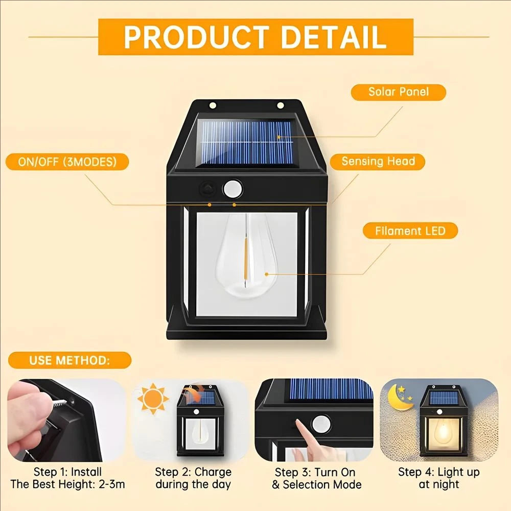 Solar Lights Outdoor Exterior Wall Lights