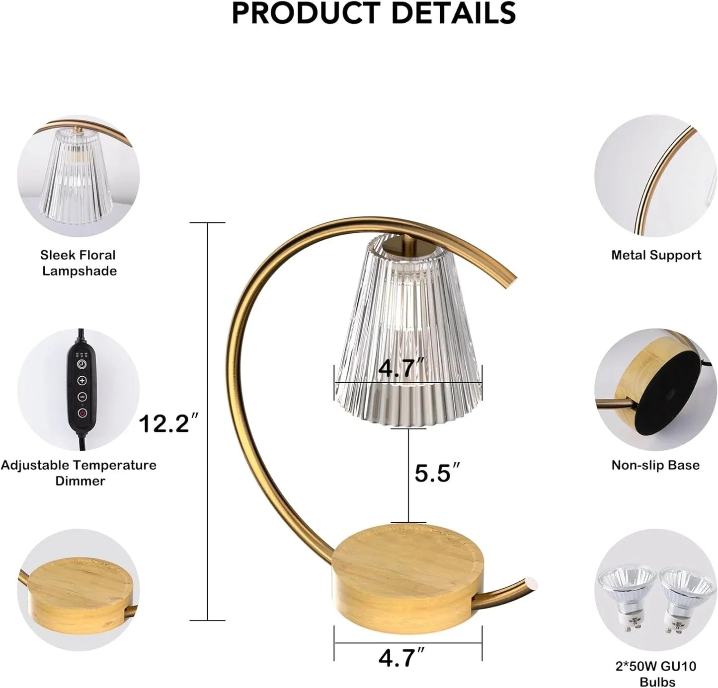 Comforting Adjustable Candle Warming Lamp