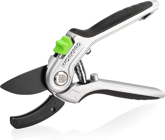 Heavy Duty Garden Anvil Pruning Shears with Ergonomically Design Handle Labor-Saving