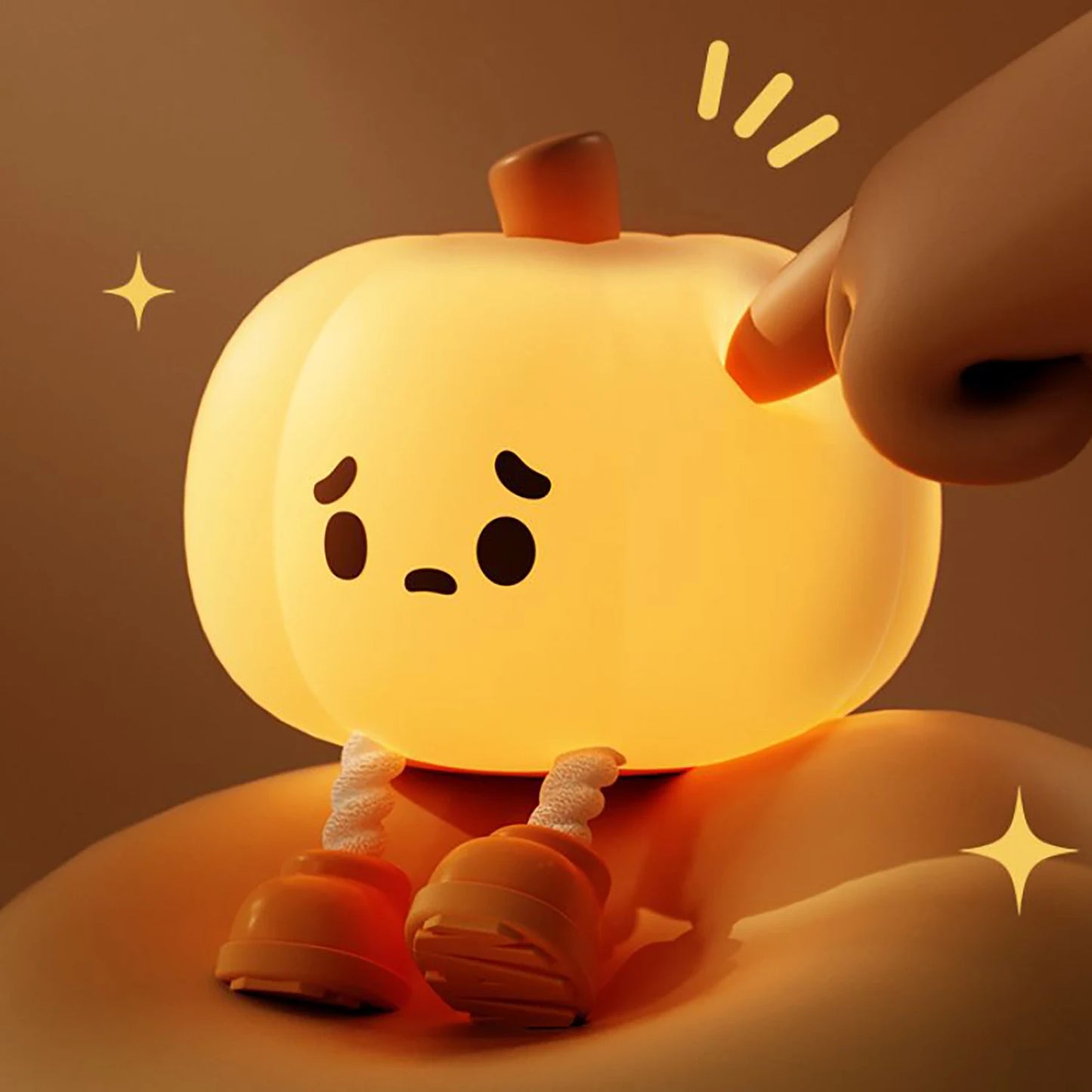 Cute Soft Silicone Pumpkin Night Light