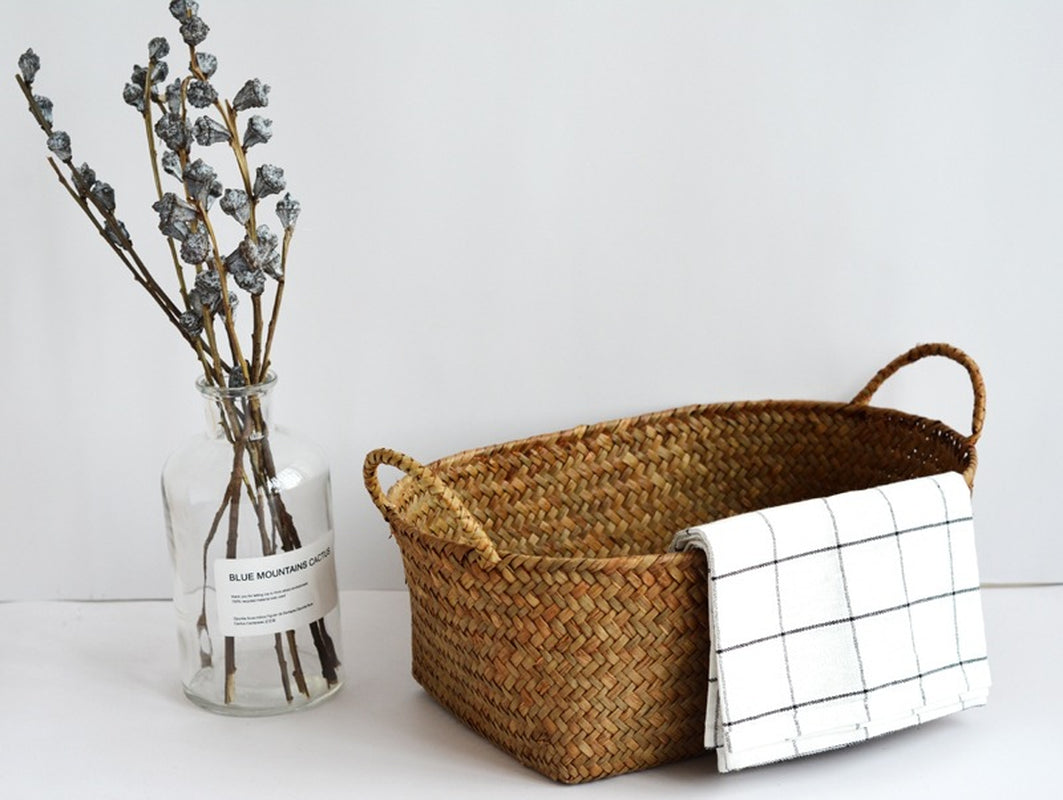 Seagrass Woven Coffee Table Basket