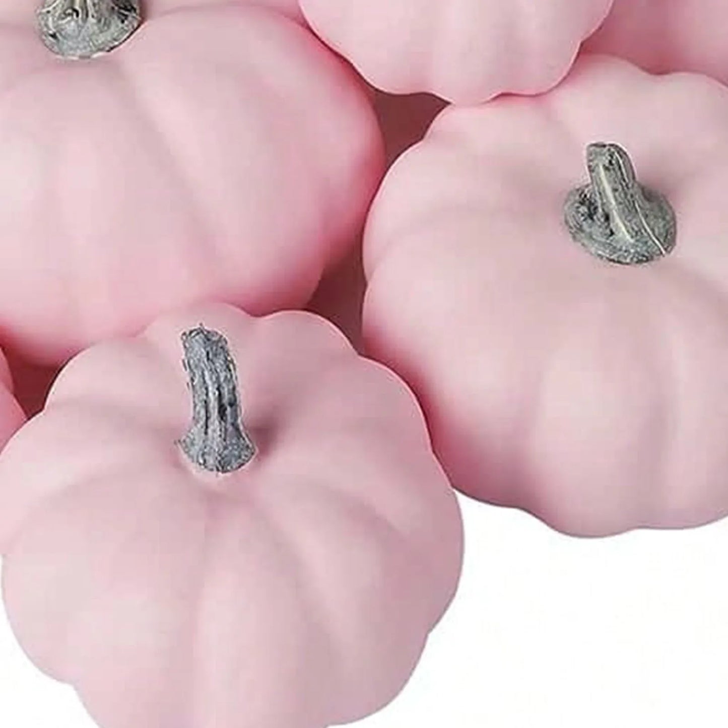 12Pcs Pink Faux Pumpkins Decoration