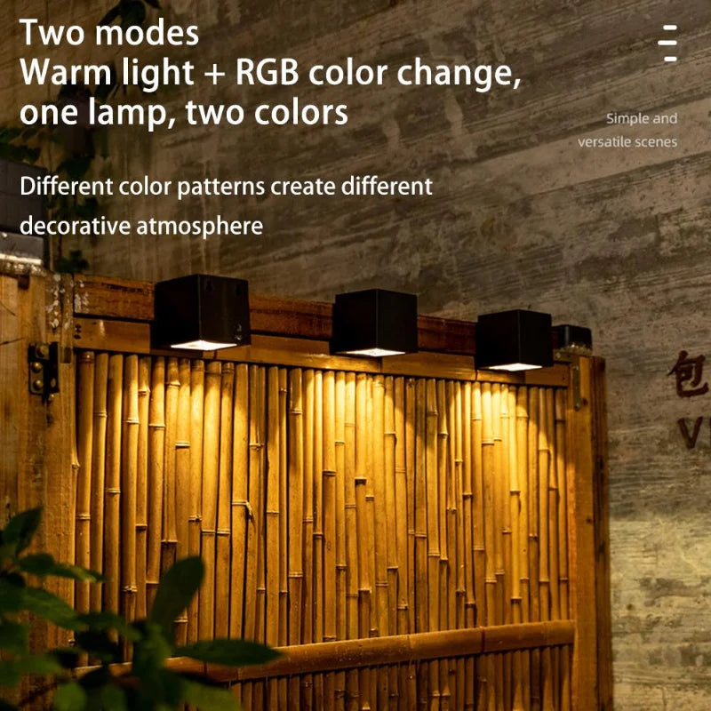 LED Solar Fence Lighting Wall