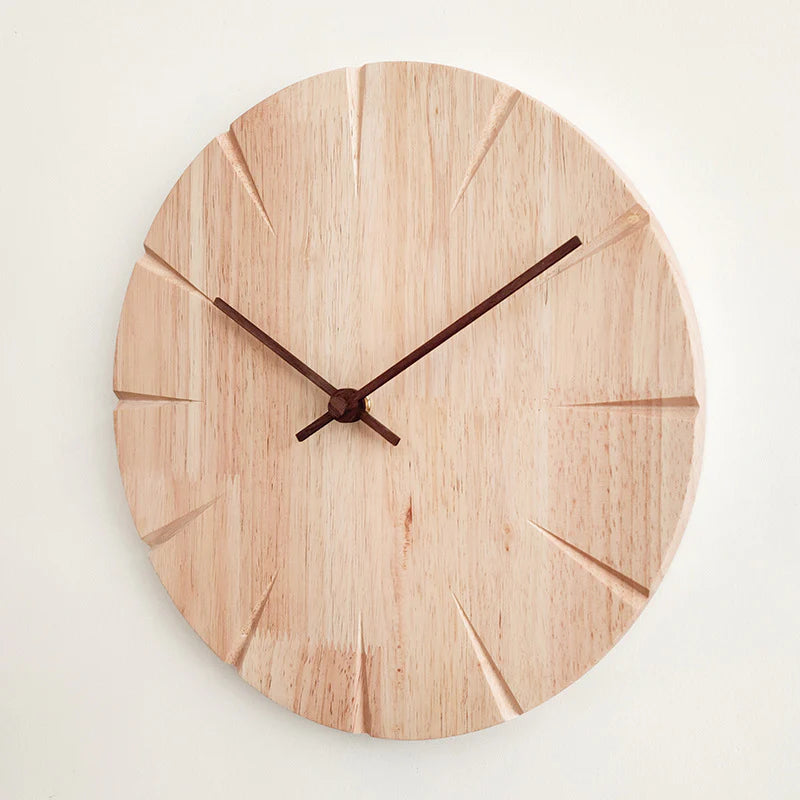 Natural Wooden Wall Clock